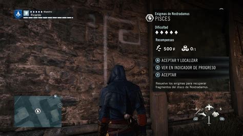Enigmas de Nostradamus Assassin's Creed Unity.